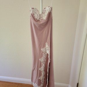 Pink and White Laced Dress